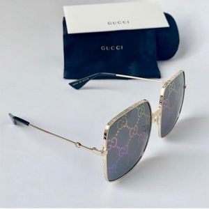 Gucci Gold Multicolor Aviators GG0414S 003